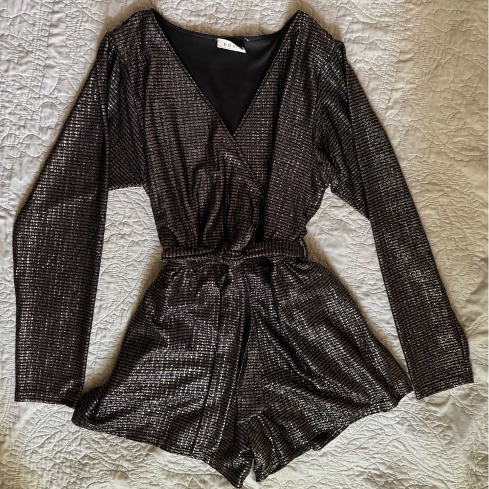 Black and Gold Romper